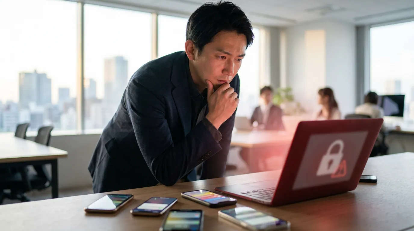 タイムライン図: 2026年に報道された主要な情報漏洩・サイバー攻撃事件を時系列で並べた図（KDDI、アサヒグループHD…